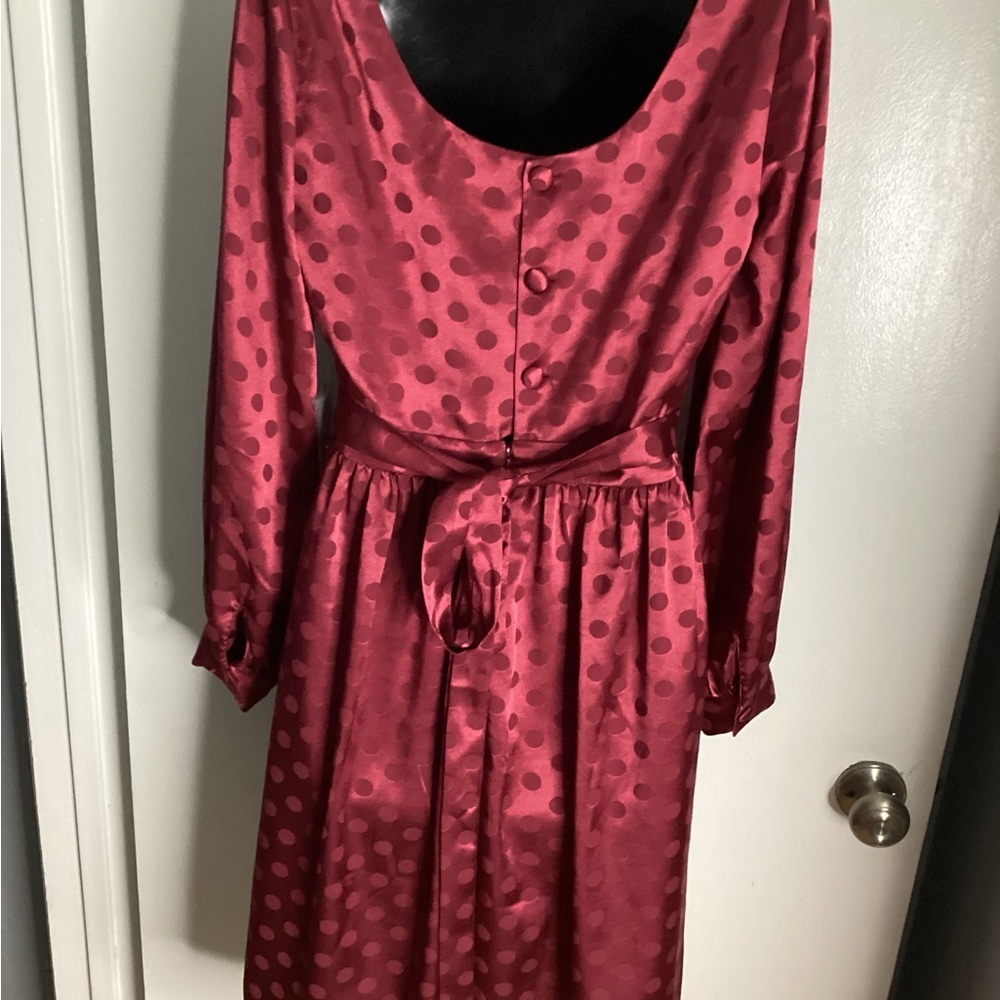 Modcloth Burgundy Dress S - Picture 6 of 10